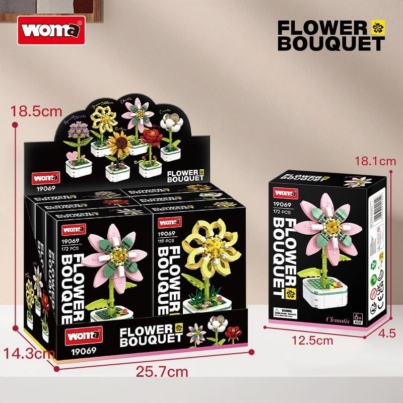 woma-flower-plants-19069-fleurs-en-pot-jeu-de-construction-6-plantes image 2