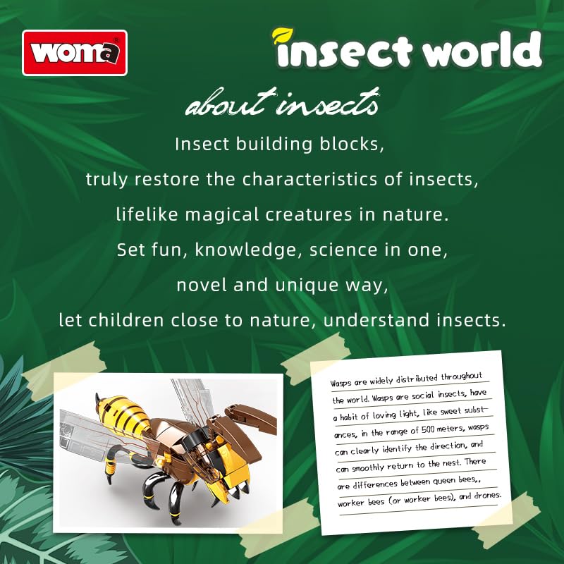 woma-farm-insect-11805-insectes-jeu-de-construction-727-pi-ces-4-mod-les image 4