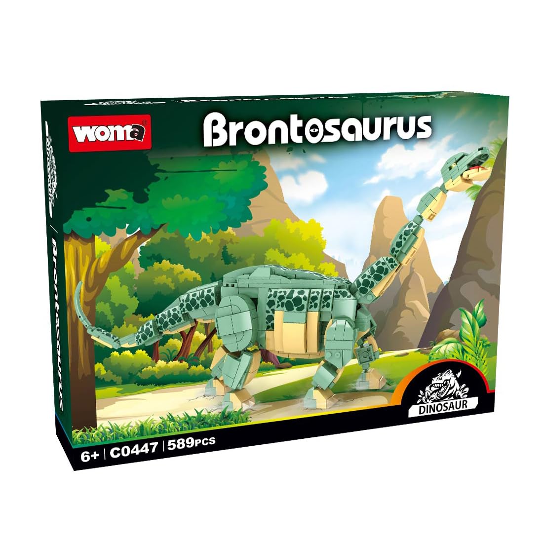woma-animals-dinosaur-c0447-brontosaure-jeu-construction-589-pi-ces image 2