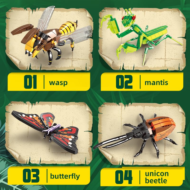 woma-farm-insect-11805-insectes-jeu-de-construction-727-pi-ces-4-mod-les image 5