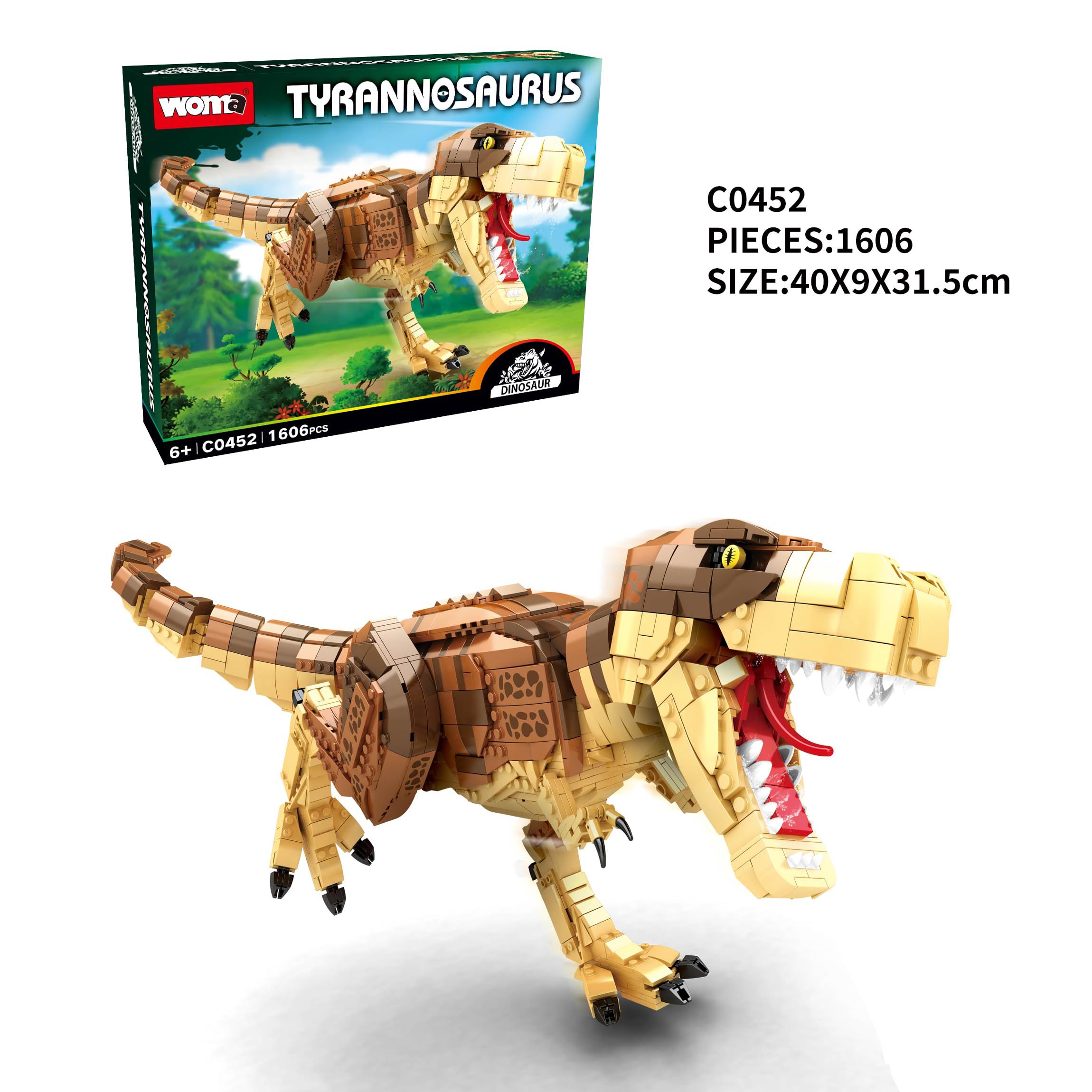 woma-animals-dinosaur-c0452-t-rex-jeu-construction-1606-pi-ces image 2